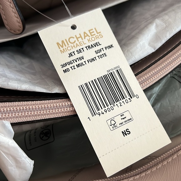 MICHAEL KORS JET SET TRAVEL LARGE TOTE NEW AUTHENTIC 14x11 - Picture 5 of 13